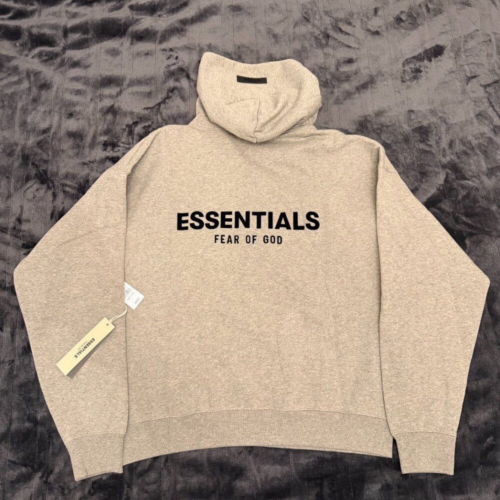 Fear of God Essentials Dark Oatmeal Hoodie BNWT 100% Authentic Unisex ✅ - Picture 5 of 6